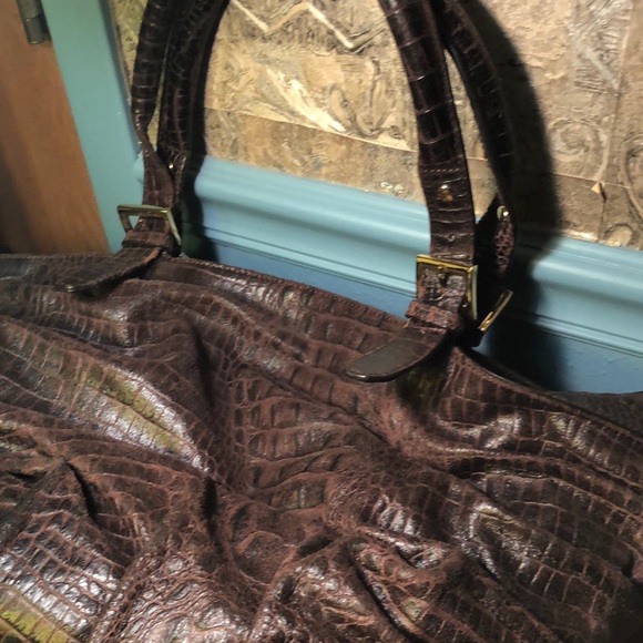 Croc embossed leather distressed - Picture 4 of 8